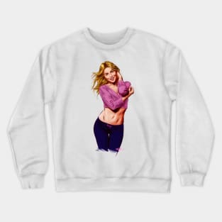 Julianne Hough - An illustration by Paul Cemmick Crewneck Sweatshirt